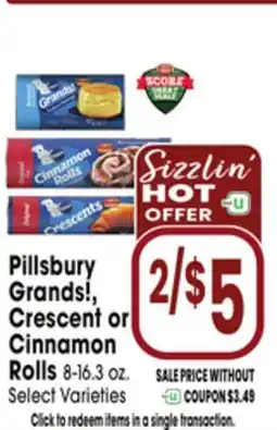 Jewel-Osco Pillsbury Grands!, Crescent or Cinnamon Rolls offer