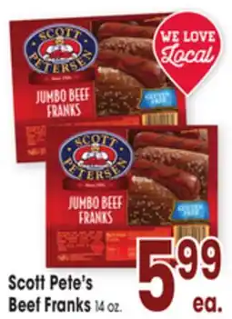 Jewel-Osco Scott Pete's Beef Franks offer