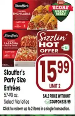 Jewel-Osco Stouffer's Party Size Entrées offer