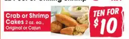 Jewel-Osco Crab or Shrimp Cakes offer