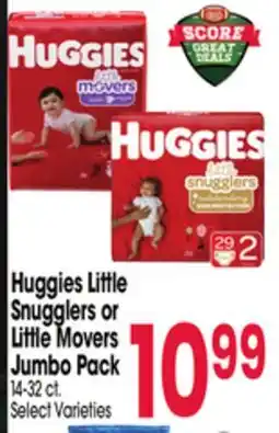 Jewel-Osco Huggies Little Snugglers or Little Movers Jumbo Pack offer
