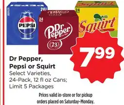 Food 4 Less Dr Pepper, Pepsi or Squirt offer