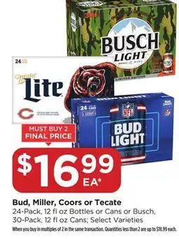 Food 4 Less Bud, Miller, Coors or Tecate offer