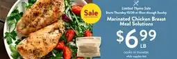 Fresh Thyme Marinated Chicken Breast Meal Solutions offer