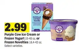 Meijer Purple Cow Ice Cream or Frozen Yogurt or Frozen Novelties offer