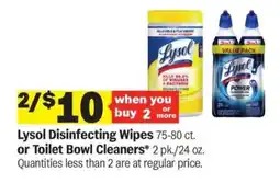 Meijer Lysol Disinfecting Wipes or Toilet Bowl Cleaners offer