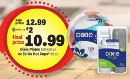 Meijer Dixie Plates or To Go Hot Cups offer
