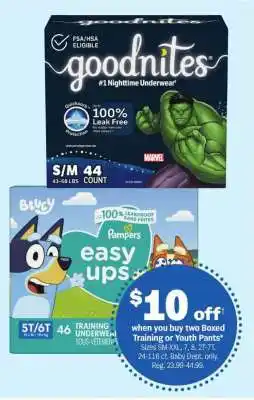 Meijer Goodnites & Pampers Easy Ups offer