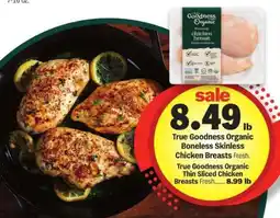 Meijer True Goodness Organic Boneless Skinless Chicken Breasts offer