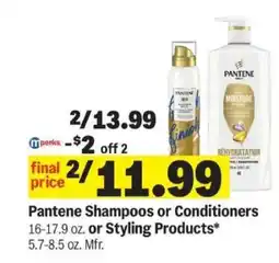 Meijer Pantene Shampoos or Conditioners or Styling Products offer