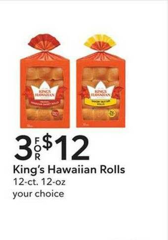Publix King's Hawaiian Rolls offer