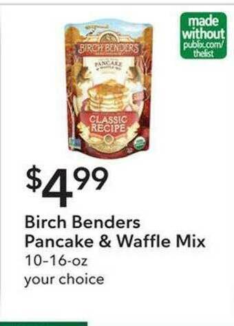 Publix Birch Benders Pancake & Waffle Mix offer