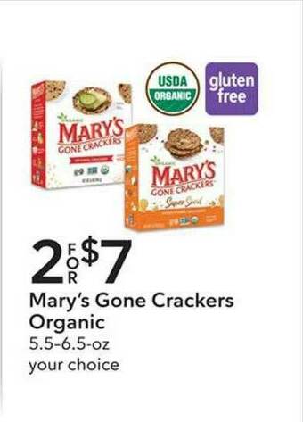 Publix Mary's Gone Crackers Organic offer