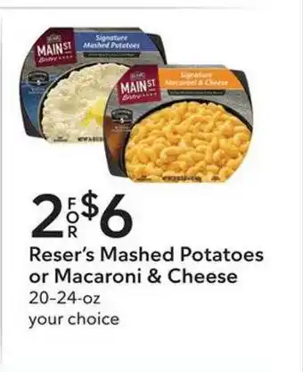 Publix Reser's Mashed Potatoes Or Macaroni & Cheese offer