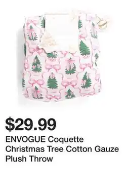 Marshalls ENVOGUE Coquette Christmas Tree Cotton Gauze Plush Throw offer