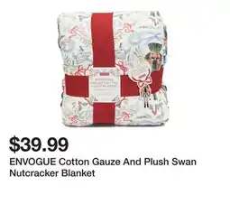 Marshalls ENVOGUE Cotton Gauze And Plush Swan Nutcracker Blanket offer
