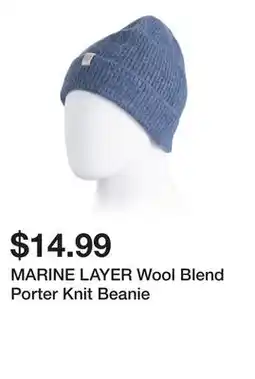 Marshalls MARINE LAYER Wool Blend Porter Knit Beanie offer