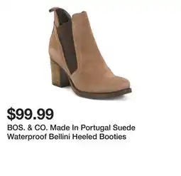 Marshalls BOS. & CO. Made In Portugal Suede Waterproof Bellini Heeled Booties offer