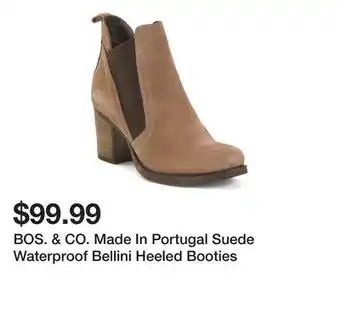 Marshalls BOS. & CO. Made In Portugal Suede Waterproof Bellini Heeled Booties offer