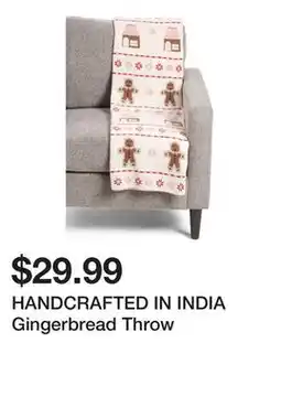 Marshalls HANDCRAFTED IN INDIA Gingerbread Throw offer