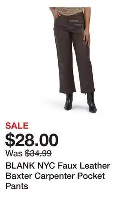 Marshalls BLANK NYC Faux Leather Baxter Carpenter Pocket Pants offer