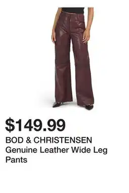 Marshalls BOD & CHRISTENSEN Genuine Leather Wide Leg Pants offer