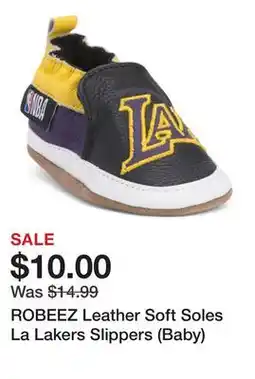 Marshalls ROBEEZ Leather Soft Soles La Lakers Slippers (Baby) offer