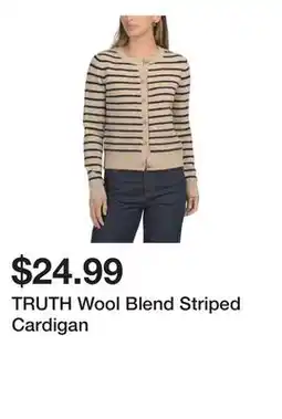 Marshalls TRUTH Wool Blend Striped Cardigan offer