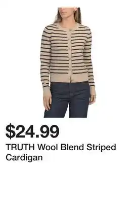 Marshalls TRUTH Wool Blend Striped Cardigan offer