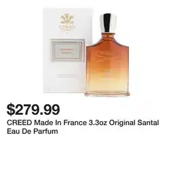 Marshalls CREED Made In France 3.3oz Original Santal Eau De Parfum offer
