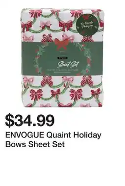 Marshalls ENVOGUE Quaint Holiday Bows Sheet Set offer