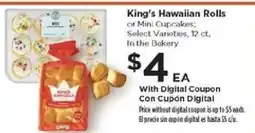 Food 4 Less King's Hawaiian Rolls or Mini Cupcakes offer