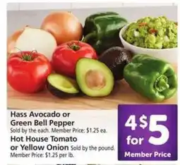 Safeway Hass Avocado or Green Bell Pepper offer