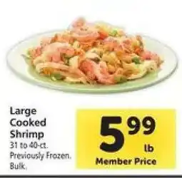 Safeway Large Cooked Shrimp offer