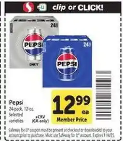 Safeway Pepsi offer