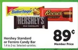Safeway Hershey Standard or Ferrero Candy Bar offer