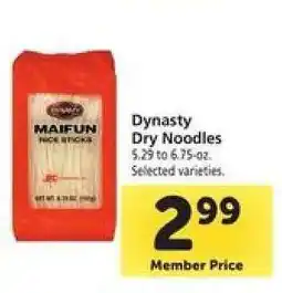 Safeway Dynasty Dry Noodles offer