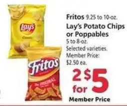 Safeway Fritos, Lay's Potato Chips or Poppables offer