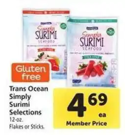 Safeway Trans Ocean Simply Surimi Selections offer