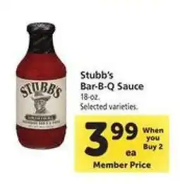 Safeway Stubb's Bar-B-Q Sauce offer