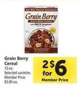Safeway Grain Berry Cereal offer