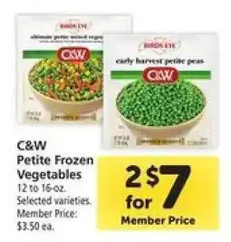 Safeway C&W Petite Frozen Vegetables offer