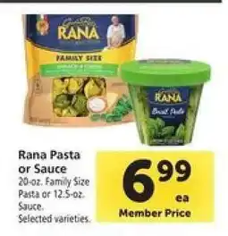 Safeway Rana Pasta or Sauce offer