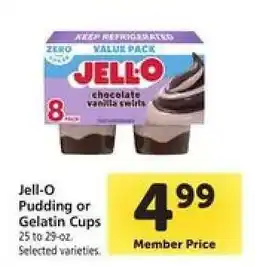 Safeway Jell-O Pudding or Gelatin Cups offer