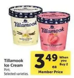 Safeway Tillamook Ice Cream offer