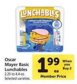Safeway Oscar Mayer Basic Lunchables offer