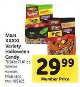Safeway Mars XXXXL Variety Halloween Candy offer