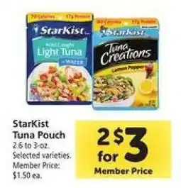 Safeway Starkist Tuna Pouch offer