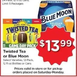 Kroger Twisted Tea or Blue Moon offer