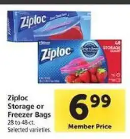Safeway Ziploc Storage or Freezer Bags offer